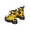 Dr. Martens Heaven MJ X  Audrick Кожа высшего сорта Принт "Маргаритки" 8-люверсные Короткие ботинки мартин Женские ботинки Черный Желтый 27513032