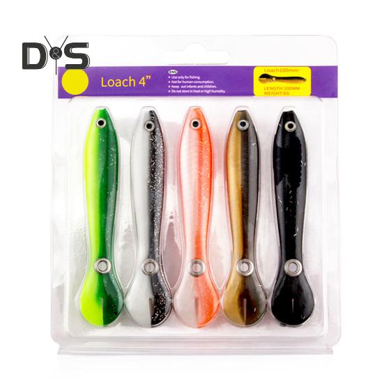 5 шт./набор 10 см/6 г мягкая приманка вьюн силиконовая бионическая вьюн с отверстием искусственная рыболовная приманка для соленой воды пресноводная форель судак змееголов