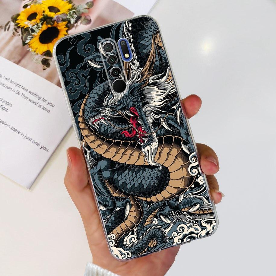For Xiaomi Redmi 9 Case 6.53" Cover For Redmi 9 Flower Butterfly Transparent Silicone Soft Phone Covers For Redmi 9 Prime Bumper