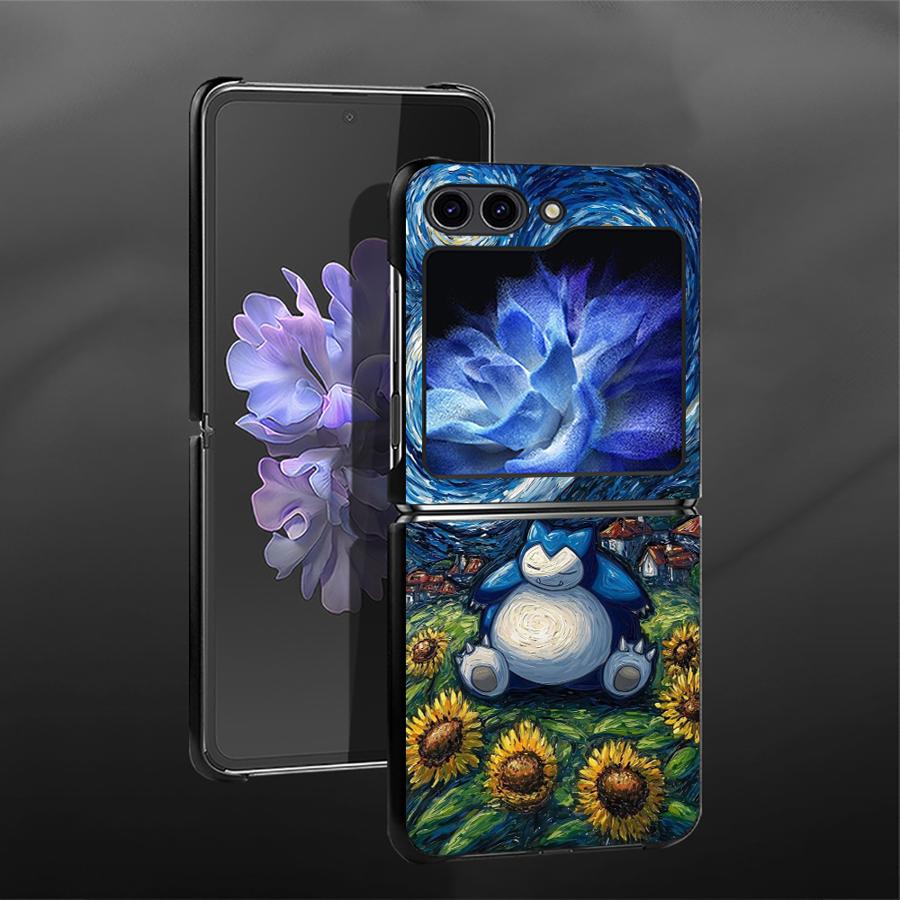 Чехол Funda для телефона Samsung Galaxy Flip7 FE Flip4 Flip3 Z Flip 7 6 5 4 3 Flip5 Flip6 с изображением Гэнгар Покемон