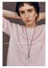 Seamless Wool-Cashmere Brushed V-Neck Round Neck Pink Sweater for Women