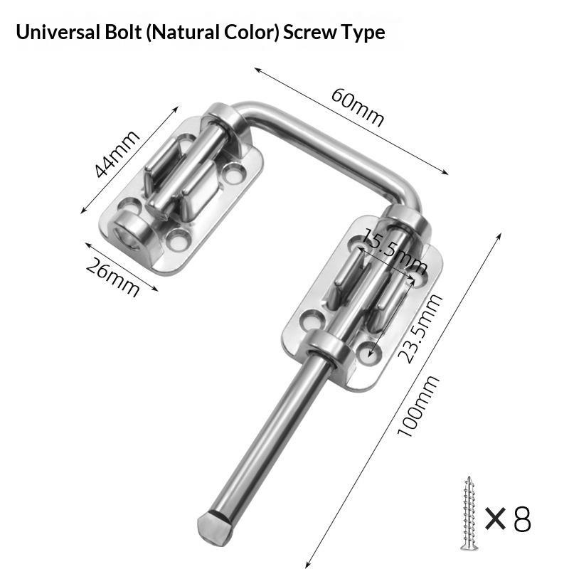 Sliding Door Latch Lock Zinc Alloy 90 180 Degree Rotatable Anti-Theft Universal for Patio Balcony Home Safety Guard