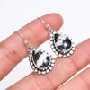White Buffalo Turquoise - Nevada 925 Sterling Silver Earring V9592, Black & White Earring, Pear Earring, Valentin's Day Gift, Gift For Her, Birthday G