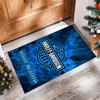 Harley-Davidson Crystal Velvet Rug, Custom Name Text Personalized Non‑Slip Floor Mat for Home Decor Gift
