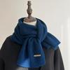 Осень И Зима Однотонный Вязаный Шарф Для Женщин Высококачественный Толстый Теплый Универсальный Простой Шарф