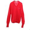 70s Vintage Izod Spool Tag Long Sleeve V Neck Sweater 2 Red Knit Men's Used