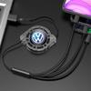 W161 Новый 3-в-1 Micro USB Type C Зарядный кабель Мультизарядное устройство Для Volkswagen RLine Golf GTI Passat Jetta Beetle B7 B5 Tiguan Scirocco