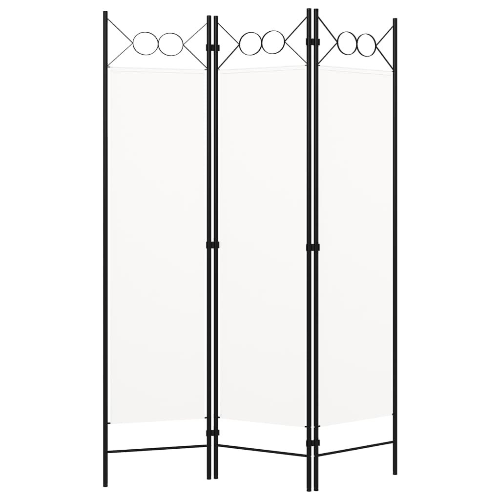 3 Piece Room Divider White 120 * 180 cm