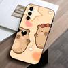 Cute K-Kawaii Capybara   Phone Case Black Silicone Soft For Samsung Galaxy A73,A72,A71,A70,A53,A52,A51