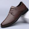 Модная Роскошная Марка Мужские Оксфорды Деловая Обувь Мужская Натуральная Кожа Повседневная Обувь на Шнуровке Высокое Качество Обувь для Ходьбы на Открытом Воздухе