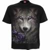 Spiral Direct Unisex Adult Wolf Roses T-Shirt