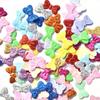 100Pcs Mixed Colors Glitter Nonwoven Bowknot Felt Fabric Patch DIY Cloth Appliques/Craft Wedding Decoration