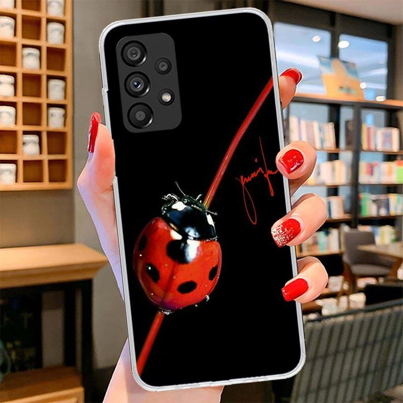 Insect Seven-Star ladybug Phone Case For Samsung Galaxy A17 A37 A57 A16 A26 A36 A56 A15 A25 A35 A55 A14 A24 A34 A54 A13 A23 A33