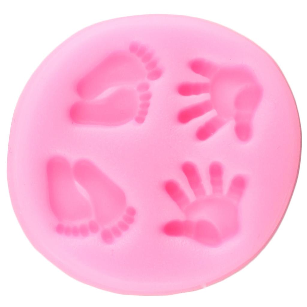 Детские силиконовые формы, детские формы для помадки для ног, инструменты для украшения торта, детские ручные формы для кексов, шоколадные конфеты, смоляные глиняные формы