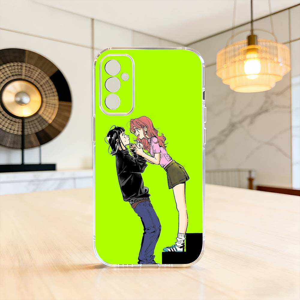 KiniOto Manga The Green Yuri Guy Phone Case Transparent Silicone Soft For SamsungA10,12,20,21S,30,31,40,50,51,52,70,71