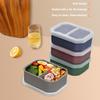 Silicone Lunch Box Double Compartment Bento Box Portable Microwave-Safe Meal Prep Container