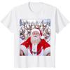 Funny Santa Claus Christmas Reindeer Selfie Xmas Snow TShirt Women Unisex Merry Christmas Graphic T Shirts Oneck Cotton Tops Tee