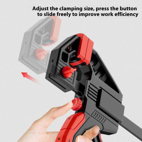 Зажим для деревообработки с эргономичной ручкой, многоцелевой, для работы одной рукой, быстрозажимной зажим, ручной инструмент для проектов «сделай сам»