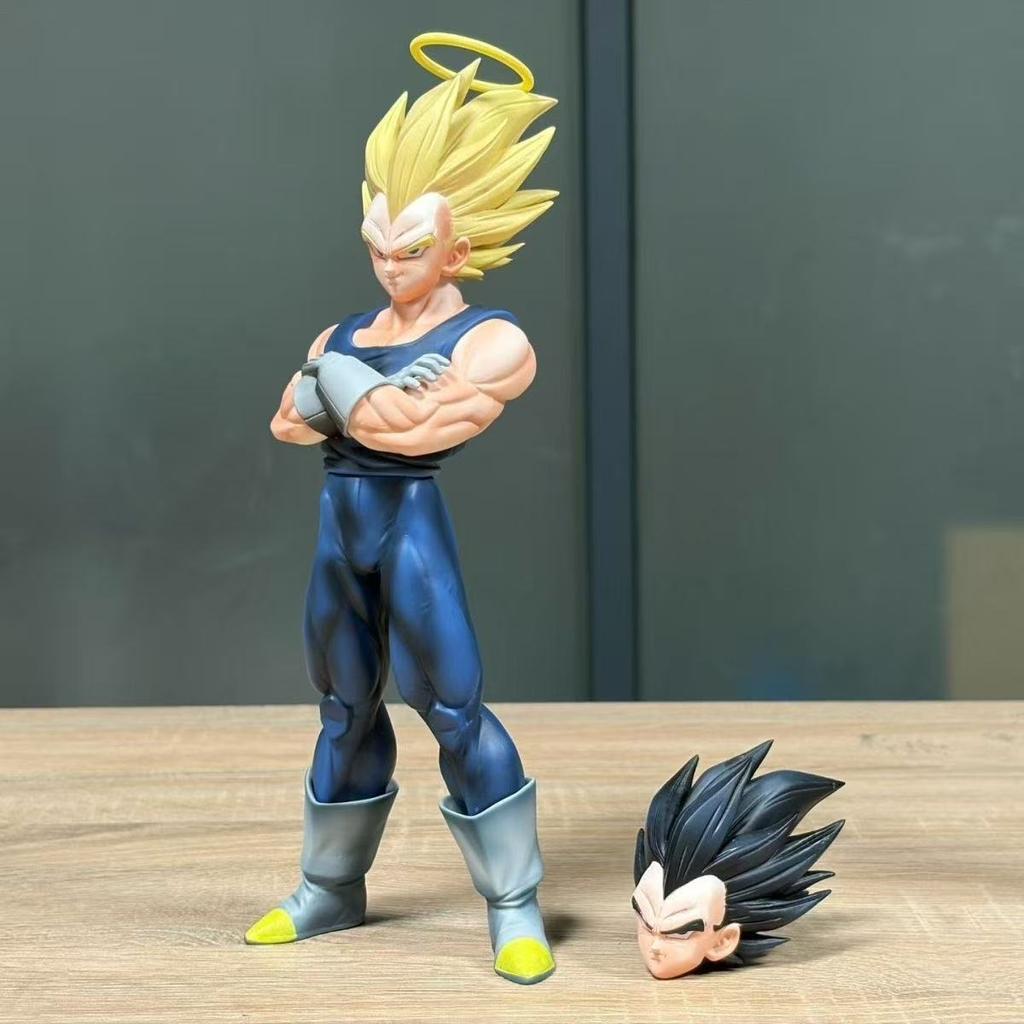 Новая фигурка Dragon Ball Z Маджин Веджета 27 см / 10,63 дюйма Сменная голова Веджета Супер Сайян Фигурки Действия Коллекционная Модель Игрушки Подарки