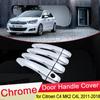 Для Citroen C4 MK2 C4L 2011 2012 2013 2014 2015 2016 2017 2018 хромированная крышка дверной ручки накладка автомобильный набор аксессуары для стайлинга автомобиля ABS