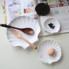 Овальный поднос Подносы для хранения украшений Поднос для торта и десертов Поднос для столовых приборов Обеденная тарелка Завтрак Тарелка для фруктов Посуда Белая тарелка-ракушка