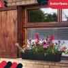 Oval Flowerpot Box For Balcony Terrace Rustic Anthracite 60 Cm 6 Pcs