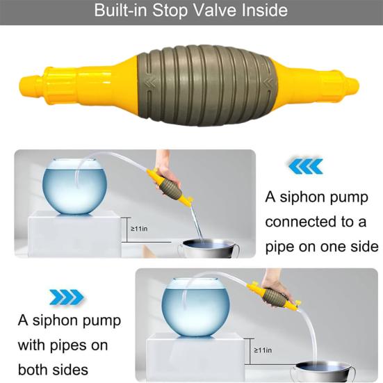 Портативный ручной насос для перекачки топлива с гибким шлангом, простой в использовании, многоразовый, универсальный сифонный насос, насос для перекачки жидкости