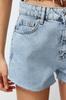 Женские модные синие джинсовые мини-шорты с высокой талией и бермуды