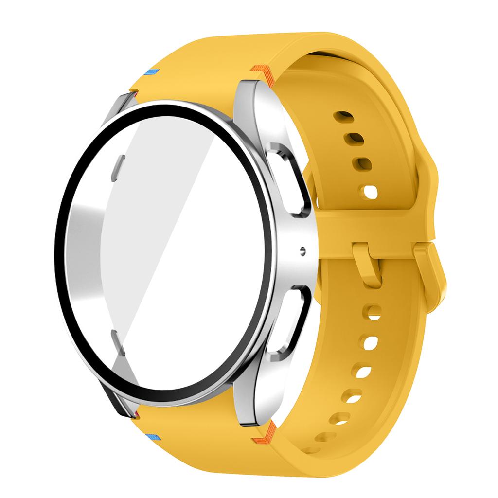 Silicone Strap for Samsung Watch 7 6 5 4 40mm 44mm 5Pro 45mm Band With Case Screen Protector Bumper cover for Wrist Accessories