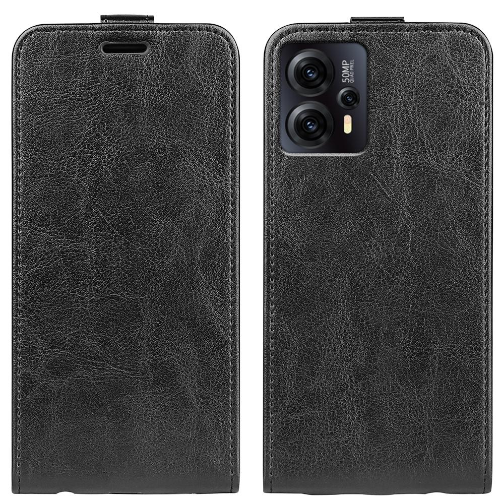 For Motorola Moto G13 4G/G23 4G Vertical Flip PU Leather Cover Crazy Horse Texture Shockproof Card Holder Phone Case