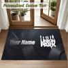 Crystal Velvet Square Rug Custom NameLinkin Park Pattern Non Slip Home Floor Decor Rug