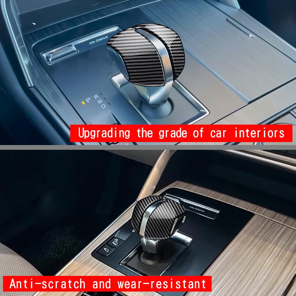 For Mazda CX60 CX 60 CX90 CX 90 2022 2023 2024 ABS Black Car Gear Shift Head Knob Handle Cover Trim Sticker Interior Accessories