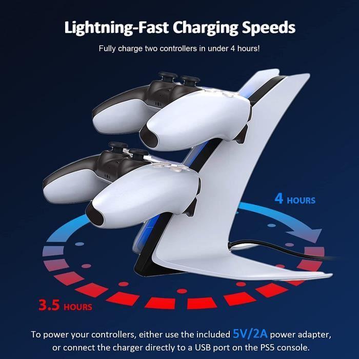 Chargeur de Manette - NexiGo - PS5 - Station de Charge Double - USB-C - Édition Spéciale