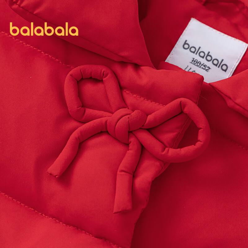 Красная утепленная куртка Balabala для девочек на Новый год