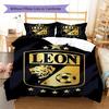 Club León Football Club Pattern Bedding,Quilt Set Quilt Cover Pillowcase Home Birthday Gift (1 * duvet cover + 2 * pillowcase, without core)