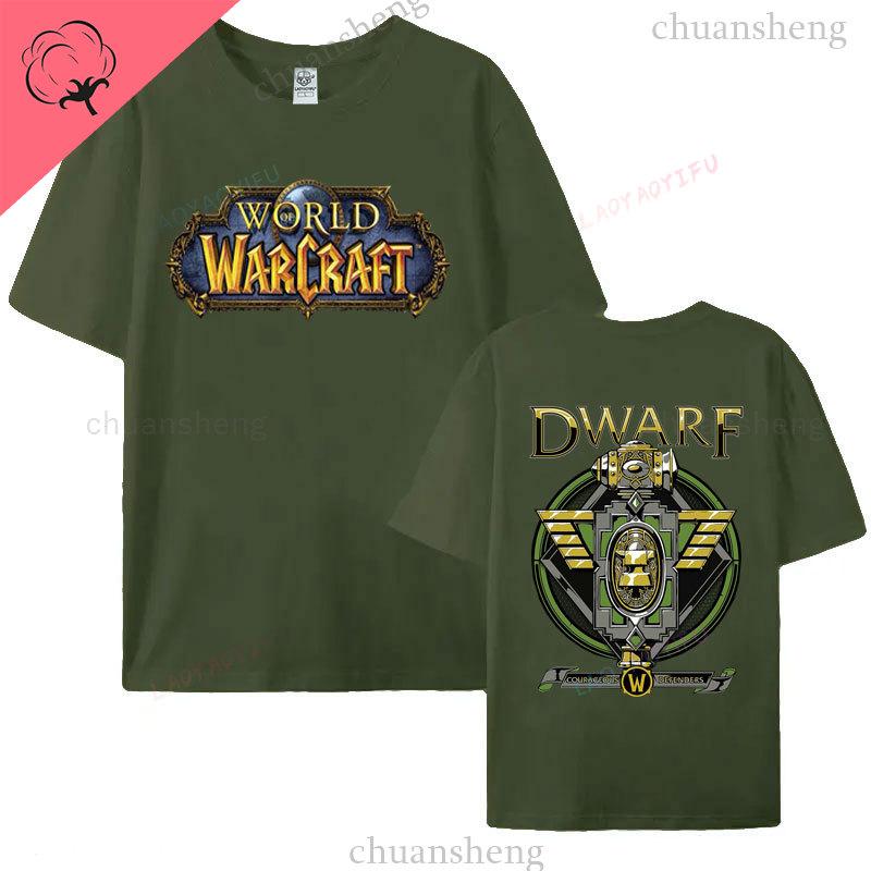 Футболка World of Warcraft Хип-хоп Игровой Принт Футболка Топ Свободная Удобная Одежда Летняя Унисекс Горячая Распродажа Футболки 100% Хлопок