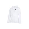 Woven Windbreaker Casual Sports Hooded Jacket Women Jacket White GQ0628