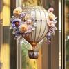 Hot Air Balloon Decoration 2D Flat Acrylic Pendant Colorful Hot Air