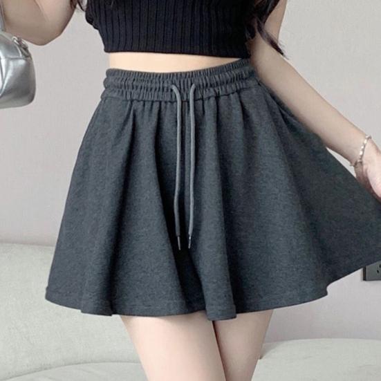 Женские летние шорты эластичные с высокой посадкой, регулируемым шнурком, повседневные шорты с карманами