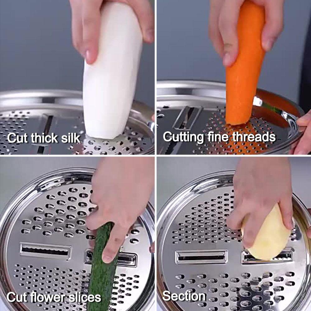 3Pcs/Set With Strainer Sink Bowl Drain Wash Vegetables Basin with Grater Cover Vegetable Grater