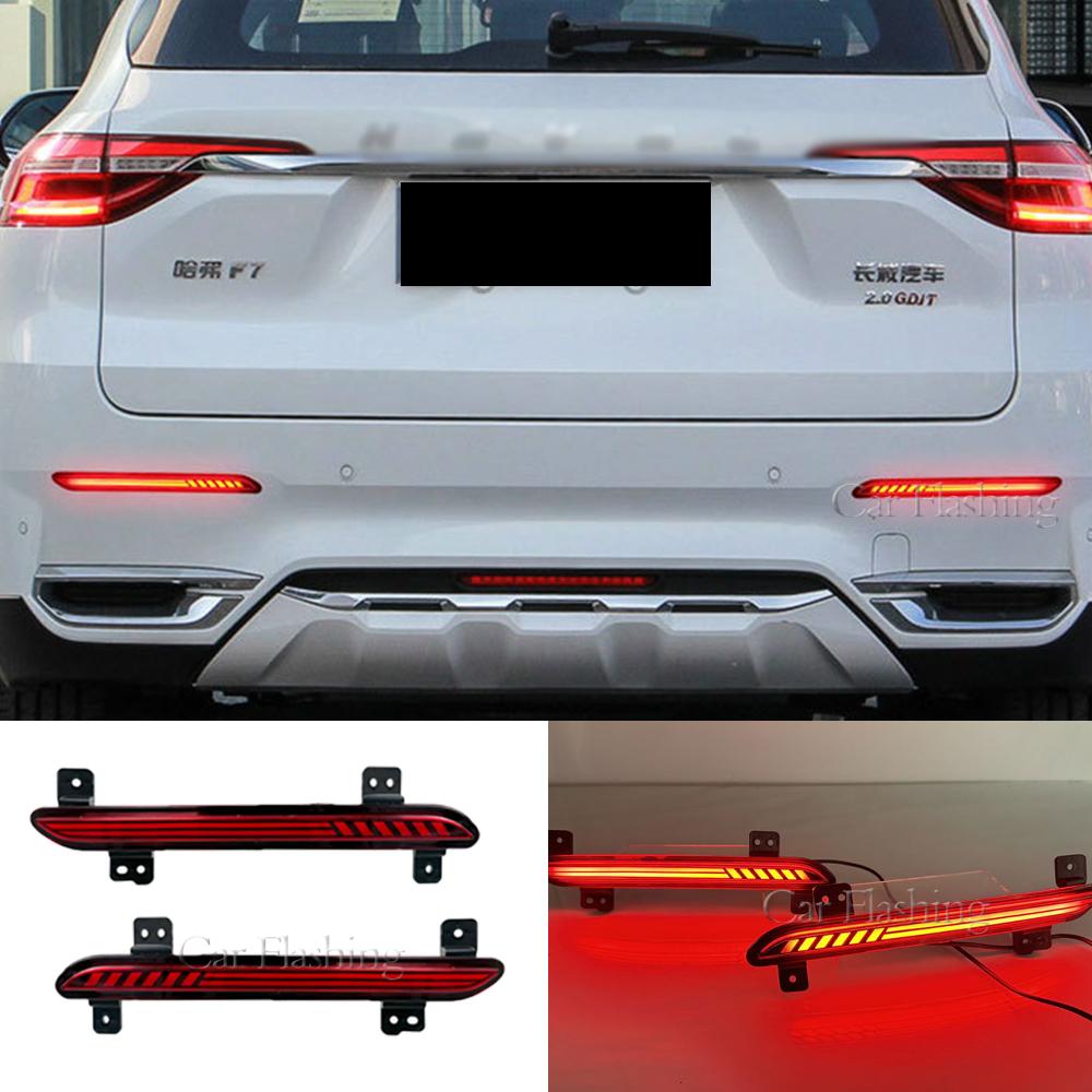 2PCS Car LED Rear Lights For Great wall Haval F7 F7X Turn Signal Reflector Bumper Lamp Brake Light Fog light Foglamp