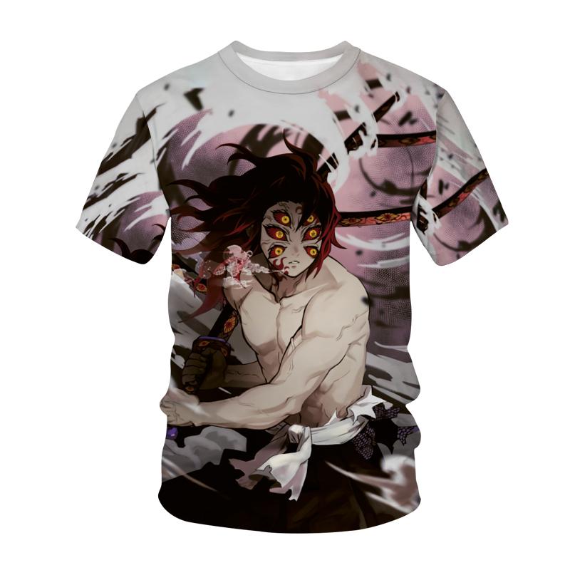 Футболка для мужчин и женщин, аниме, 3D принт, уличная одежда, Demon Slayer Kimetsu No Yaiba, Harajuku, модная футболка, футболка унисекс, топы, одежда