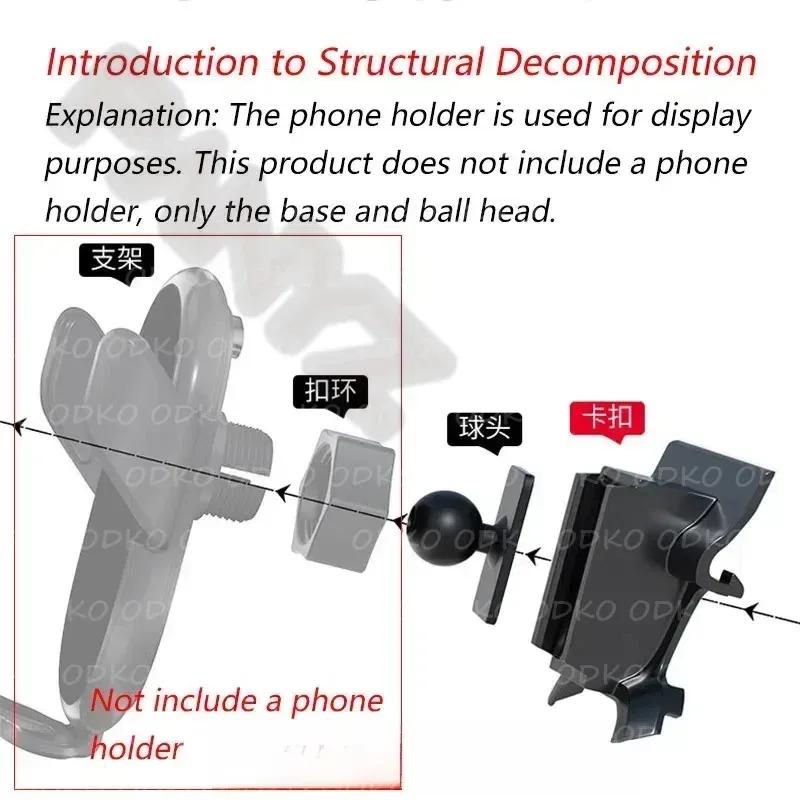 Car Phone Holder Base Special Mounts For JEEP Grand Cherokee 2014- Fixed Air Outlet Bracket Base Accessories With Ball 17mm