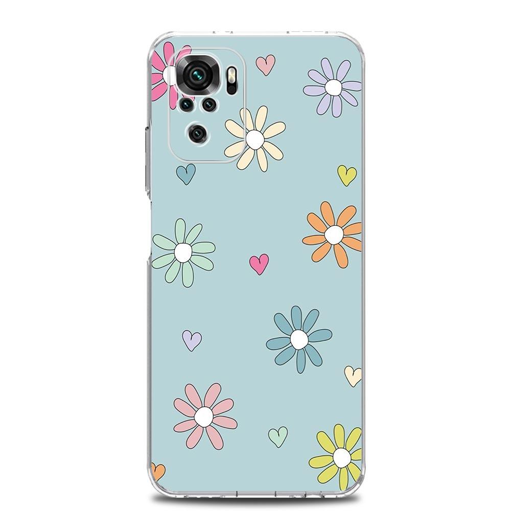 Чехол для телефона для Xiaomi Redmi Note 15 14 13 12 4G 10 11 Pro Plus 5G 14C 13C 12C 10C Прозрачный Мягкий ТПУ Чехол Элегантный Цветок