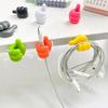 10Pcs Colorful Silicone Thumb Wall Hooks Strong Adhesion Cable Clip Rust-proof Key Hangers Desktop Storage Hook