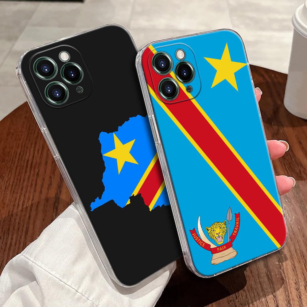 Congo Democratic Republic Flag Case For Apple iPhone 17 16 15 14 13 12 11 Pro Max 16 Plus 16E 17Air 17Pro Phone Cover Silicone