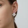2019 Корея, Европа, Америка, осень и зима, преувеличенные серьги-гвоздики квадратные, полностью усыпанные бриллиантами, супер блестящие, инкрустированные бриллиантами, ретро серьги