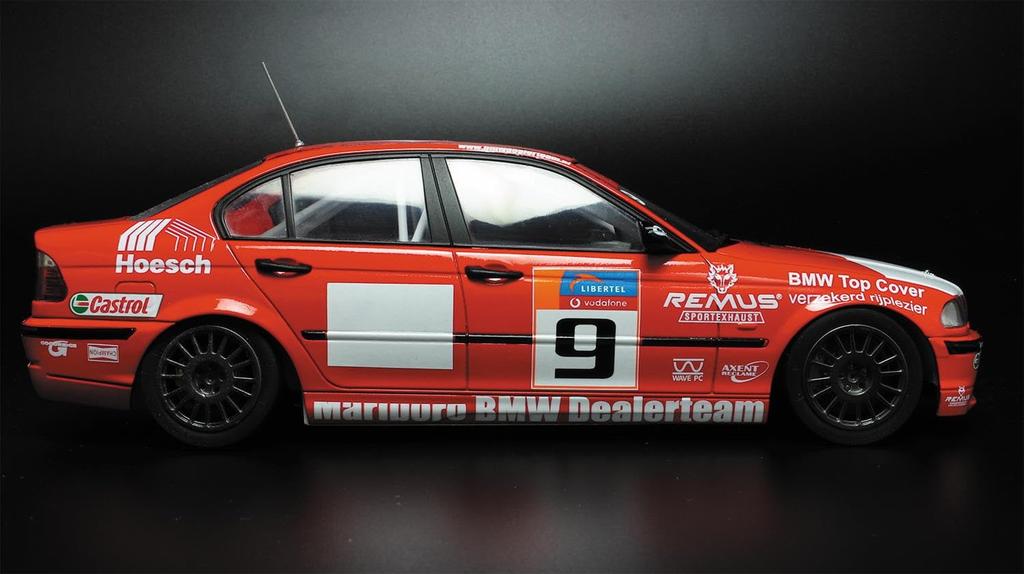 Гоночная серия BMW 320i E46 DTCC 2001 Winner Пластиковая модель PN24007 Platz/NuNu 1/24
