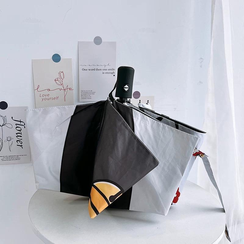 Dingdang Little Cat Sun Umbrella, Sunshade Umbrella, Rain Umbrella, Sun Protection, Uv Protection, Black Coating, Automatic Cartoon Umbrella 70% off