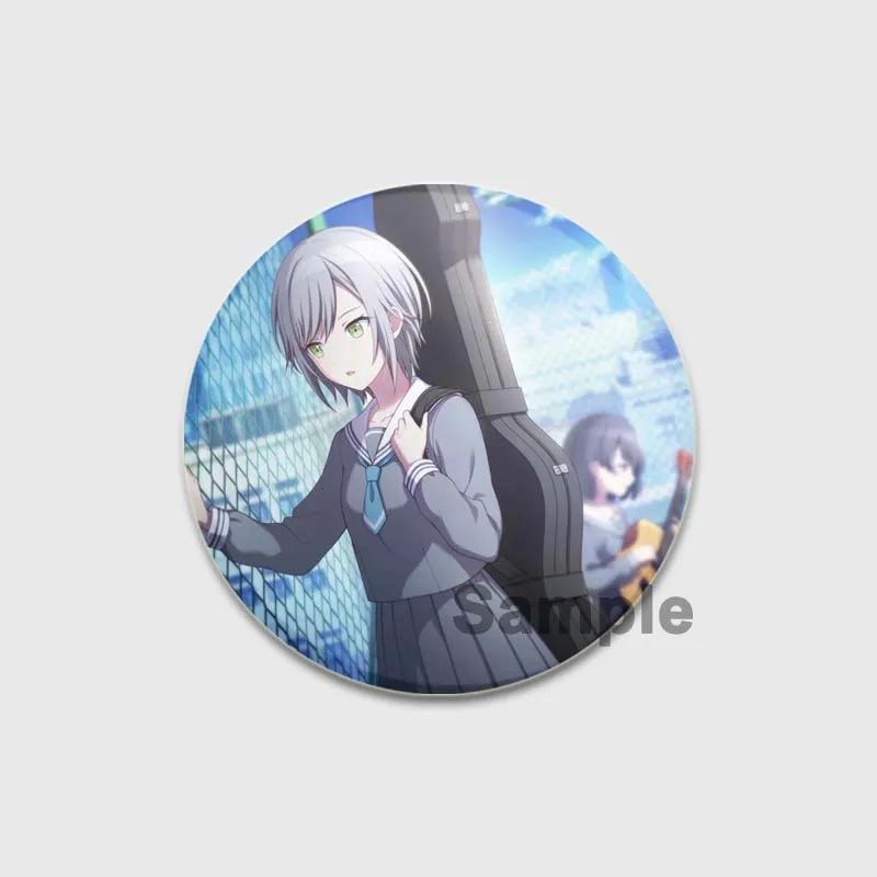 32/44/58 мм Проект SEKAI Аниме Хиномори Шихо Лео/Нужно Значок Круглая Жестяная Брошь для Одежды Сумка Шляпа Аксессуары Эмалевые Булавки Подарки для фанатов